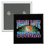 Peace Love Buddha Pinback Button