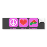 Peace Love Burkina bumper stickers
