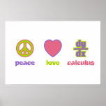 Peace, Love & Calculus Prints & Posters