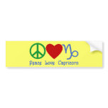 Peace Love Capricorn Zodiac Design bumper stickers
