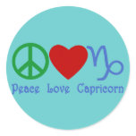 Peace Love Capricorn Zodiac Design stickers