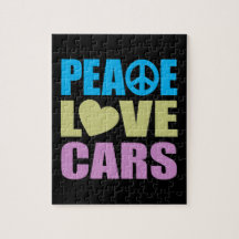 Peace Love Cars Jigsaw Puzzles