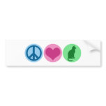Peace Love Cats bumper stickers