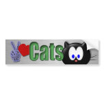 Peace love Cats Bumper Sticker