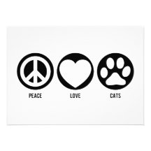 Peace Love Cats Invitation