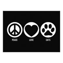 Peace Love Cats Invitation