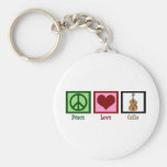 Peace Love Cello Keychains