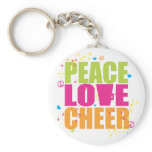 Peace Love Cheer Keychain