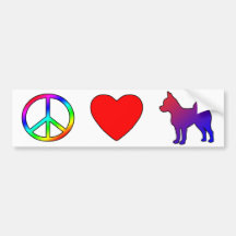 Peace Love Chihuahuas Bumper Sticker