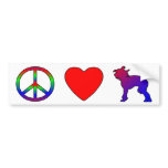 Peace Love Chinese Cresteds Bumper Sticker bumper stickers