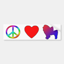 Peace Love Chow Chows Bumper Sticker