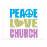 Peace Love Church Post Cards