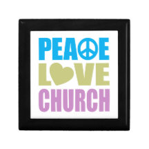 Peace Love Church Trinket Box