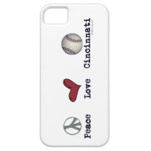 Peace Love Cincinnati iPhone Case iPhone 5 Cover