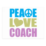 Peace Love Coach Postcard