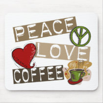 PEACE LOVE COFFEE 2 MOUSE PADS