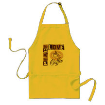 PEACE LOVE COFFEE APRON