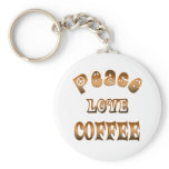 PEACE LOVE COFFEE KEY CHAINS