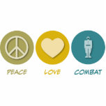 Peace Love Combat photo sculptures
