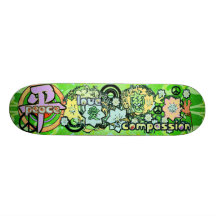 Peace-Love-Compassion-Kanji - - Skate Board Deck