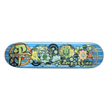 Peace-Love-Compassion-Kanji - - - Skateboard Deck