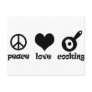Peace Love Cooking! Postcards