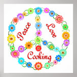 Peace Love Cooking posters