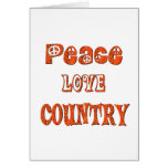 PEACE LOVE COUNTRY CARDS