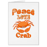 Peace Love Crab Card