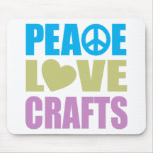 Peace Love Crafts Mouse Mat