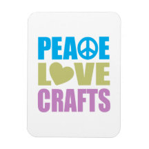 Peace Love Crafts Vinyl Magnets