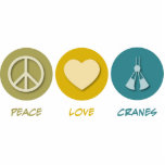 Peace Love Cranes photo sculptures
