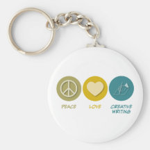 Peace Love Creative Writing Key Chains