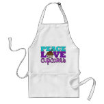 Peace, Love & Cupcakes! Apron -Purple