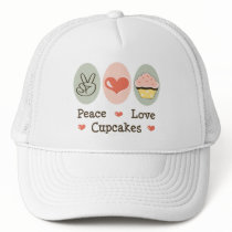 Peace Love Cupcakes Hat