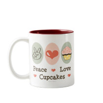 Peace Love Cupcakes Mug