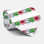 Peace Love Cupcakes Neck Tie