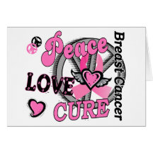 Peace Love Cure 2 Breast Cancer Card