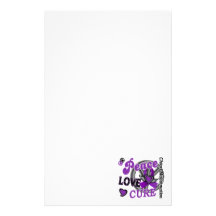 Peace Love Cure 2 Chiari Malformation Stationery Paper