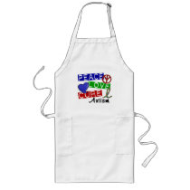 Peace Love Cure Autism Apron