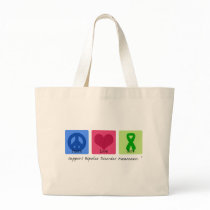 Peace Love Cure Bipolar Disorder Canvas Bags