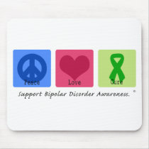 Peace Love Cure Bipolar Disorder Mouse Mats