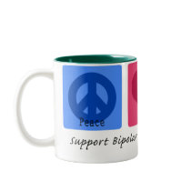Peace Love Cure Bipolar Disorder Mug