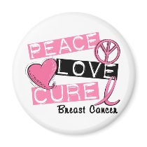 PEACE LOVE CURE BREAST CANCER