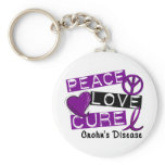 PEACE LOVE CURE CROHNS DISEASE keychains