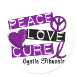 PEACE LOVE CURE CYSTIC FIBROSIS STICKER
