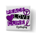 PEACE LOVE CURE EPILEPSY PIN