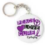 PEACE LOVE CURE EPILEPSY keychains