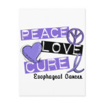 PEACE LOVE CURE ESOPHAGEAL CANCER T-Shirts postcards