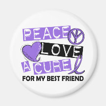 Peace Love Cure H Lymphoma Best Friend Magnet